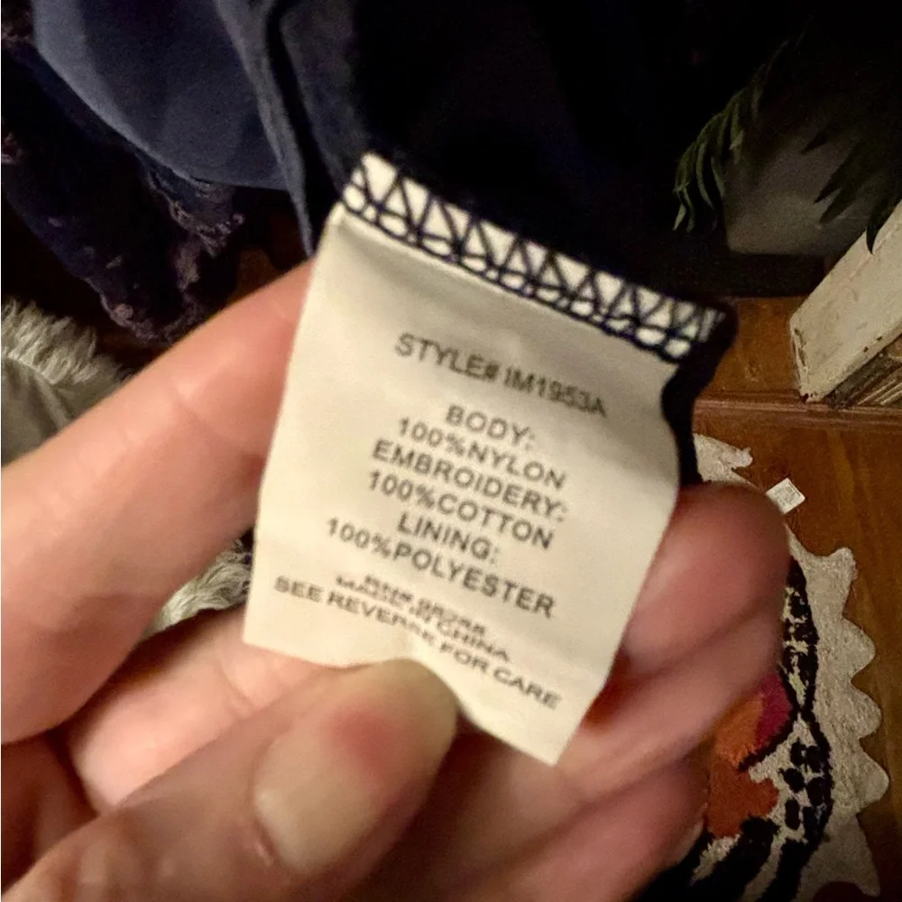 Calstyle Lace Maxi Dress with Navy Slip Womens XL Gorgeous - Picture 7 of 10